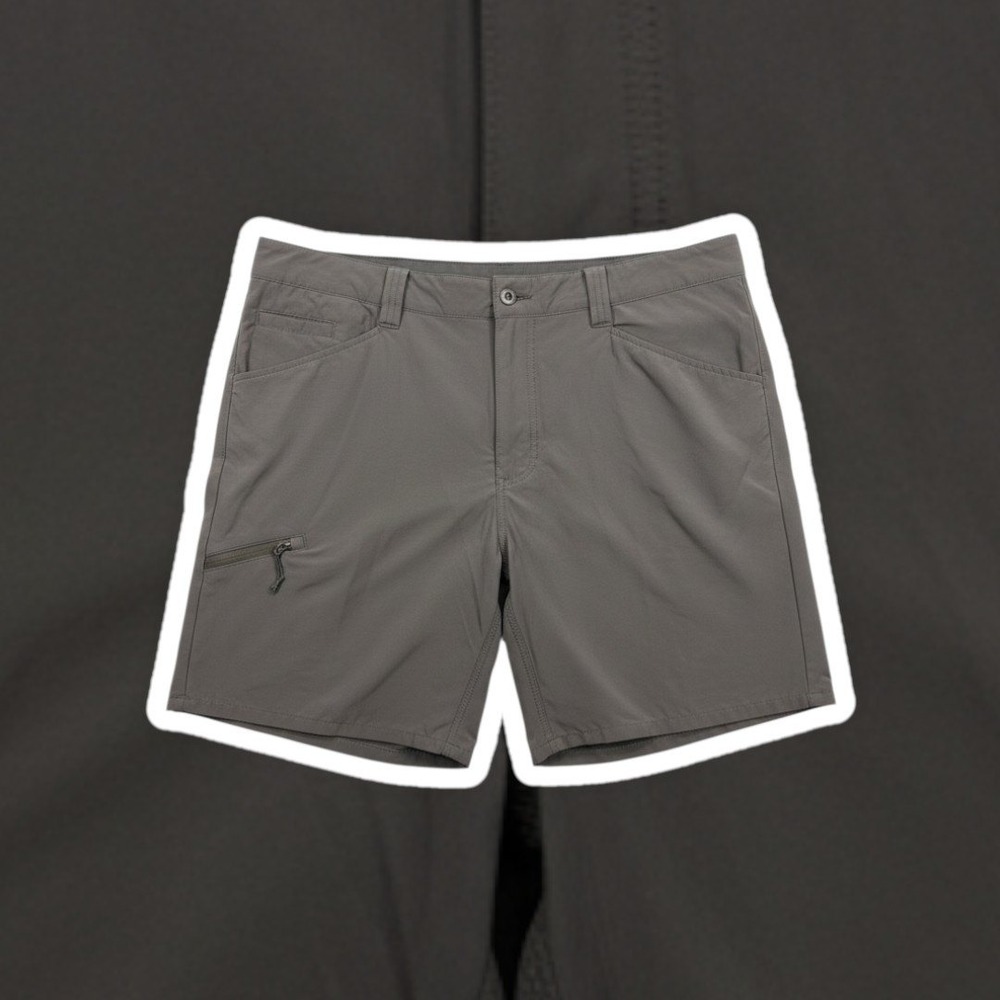 Patagonia Quandary Hiking Shorts Mens 38 Forge Grey Nylon Spandex Stretch Tech
